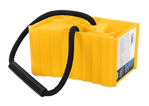 Camco RV Double Wheel Chock with Rope | Keep Your Trailer in-Place While Parked | Fits Tires up to 26-inches in Diameter | Yellow (44470) - Image 6