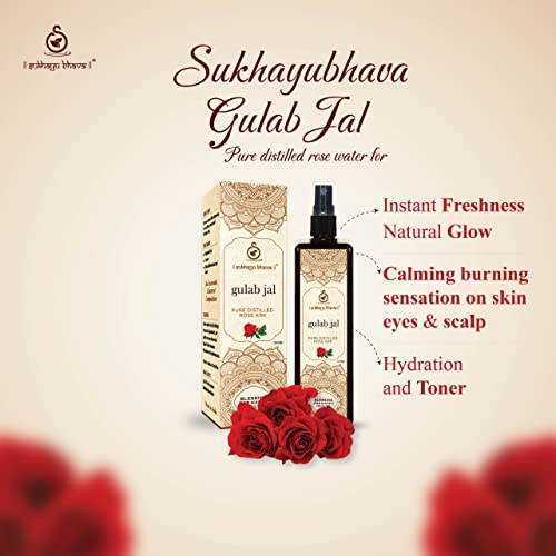 Image of Ultra Pure Distilled Gulab Jal 100ml | Skin Toner | Rose Water | Face Toner for Men & Women