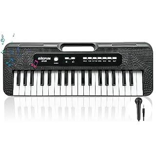 Clavier de Piano pour Enfants , 37 Touches de Piano pour Enfants, Piano Musical avec Microphone, Portable, éducatif, Noël, Cadeau d’anniversaire, Jouets pour 3 4 5 6 7 8 Ans, Filles, Garçons(Noir) - Les Beatles, Paul McCartney, John Lennon, RIngo Starr, George Harrison