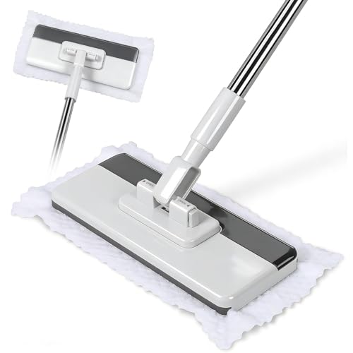 Masthome Clamp Mop Compatible with Swiffer Wet Jet Mops 50 Stainless Steel Handle Mini Mop for Hardwood Tile Laminate Marble Wall Window Multi-Surface Floor Cleaning