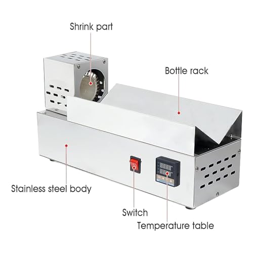 Máquina selladora de botellas eléctrica con pantalla digital, herramienta comercial de la encogimiento del calor de la cápsula para las bodegas Cervecerías, control preciso de la temperatura para la p