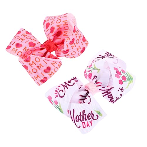 LIOOBO 2Pcs Decorative Hair Bow Clips All Match Hairpins with Lovely Bowknot Design Comfortable Hair Barrettes Birthdays and Christmas