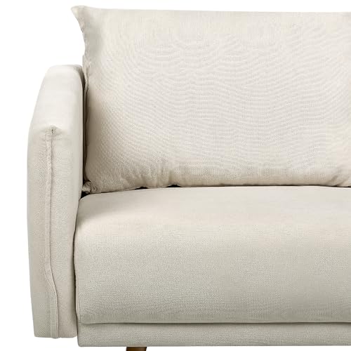 Modernes 3er Retro-Sofa aus Polyester in Beige Maura – Bild 8