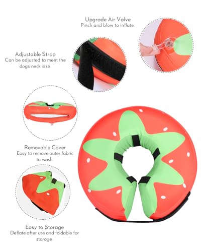 Image of MIDOG Inflatable Dog Cone, Donut Recovery Collar After Surgery, X-Small