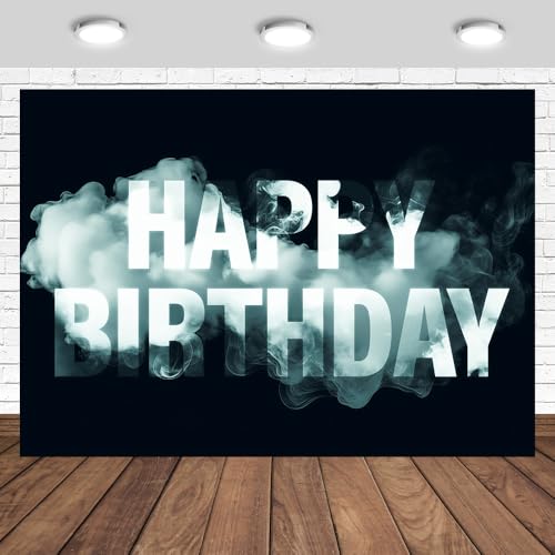 Fondo Fotográfico Humo Feliz Cumpleaños 7x5ft miniatura 1