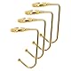 BELLE VOUS Weihnachtsstrumpf Halter für Kamin (4 Stk) - Haken für Weihnachtssocken Gold mit Anti Rutsch Griff zum Nikolausstrumpf Aufhängen – Weihnachtsdeko für Nikolausstiefel, Kamin, Kaminsocken