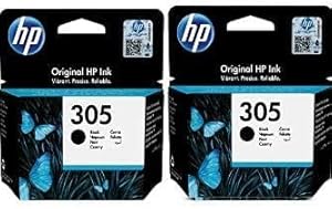 HP 305 2-pack Black Original Ink Cartridges (packing may vary)