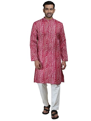 Filori Studio - Men's Printed Festive Motifs Long Kurta (Kurta Only)