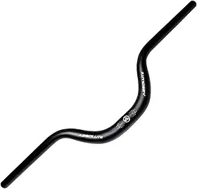 Guidão Alto Absolute Nero 80mm Para Bicicleta Mountain Bike HB-002 MTB Bmx 31.8 720mm Alumínio Preto Curvo