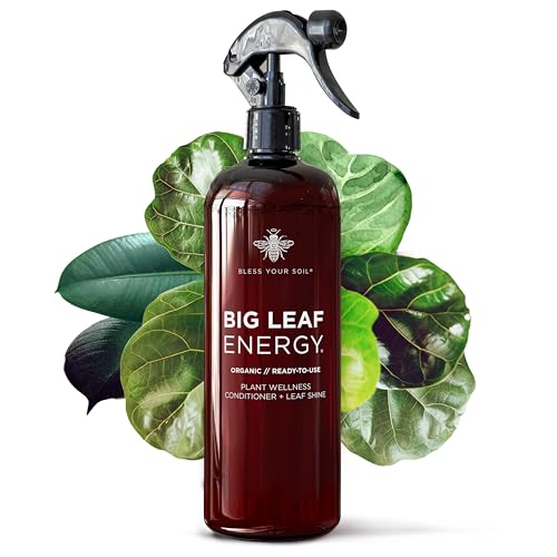 Big Leaf Energy (16 FL OZ) Organic Neem Oil Spray for Plants + Essential Oils : Ready to Use Plant Wash for Indoor Houseplants & Outdoor Gardens, Natural Leaf Shine