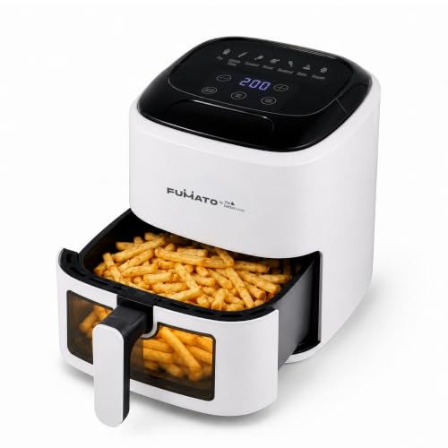 Image of The Better Home Fumato 4.5L Digital Air Fryer, 1500W | Made for Indian Cooking | 7 Smart Presets | 360 Rapid Hot Air | Touchscreen | Viewing Window with Light | Recipe Book | 1-Year Warranty