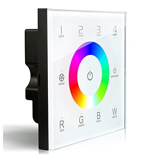 LEDENET DX8 RGBW Wireless 2.4GHz DMX512 Console Master Touch Panel RF Dimmer Controller Wall-Mounted 4 Zones Control RGB RGBW RGBWW LED Strip Lights Panel Lamps