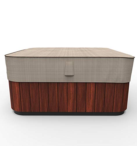 Budge P9A16PM1 English Garden Square Hot Tub Cover Heavy Duty and Waterproof, Medium
