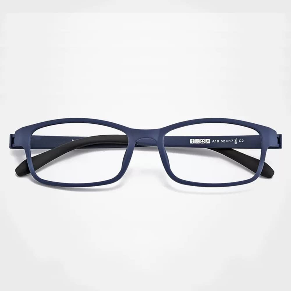FREAZE Occhiali da lettura ultra leggeri TR occhiali da lettura eleganti e semplici da computer, montatura agli ioni negativa, anti-stanchezza, per uomo e donna + 2.0 (colore: blu, dimensioni: 1,0X)