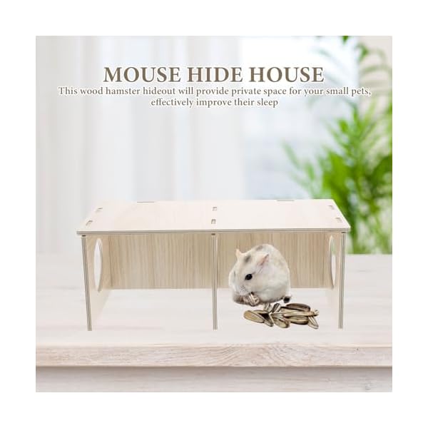 POPETPOP Verstecken Hamster Dekor Spielzeug M Tiere Lustiges Haustier Fach Klar Holz Frettchen Fenster Mäuse Verstecken für Hamster Spielzeug Multi Ratten Habitats Eichhörnchen Meereskammer Nest – Bild 8