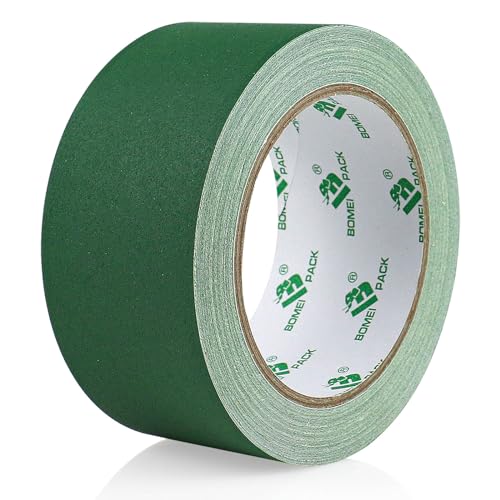 Image of BOMEI PACK 3 Pack Dark Green Gaffer Tape 2inch x 20yds, Matte Non-Reflective Stage Tape, No Residue Hand Tear, for Labeling, Cable, Photo Studio, Painters and Ductwork