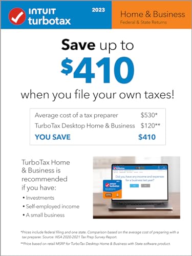 Intuit Turbotax Home & Business 2023 Tax Software thumb #2