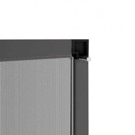 Zanzariera fissa in alluminio, 150 x 150 cm, colore: Grigio