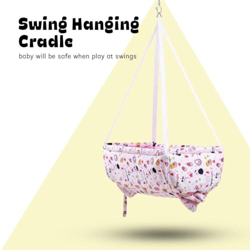 Image of Baybee Baby Cradle and Swing for Kids | Hanging Cradle for New Born Babies with Mosquito Protection Net & Easy Carry Pouch | Baby Swing Jhula | Portable Swing for Baby 0 to 2 Years Boys Girls (Pink)