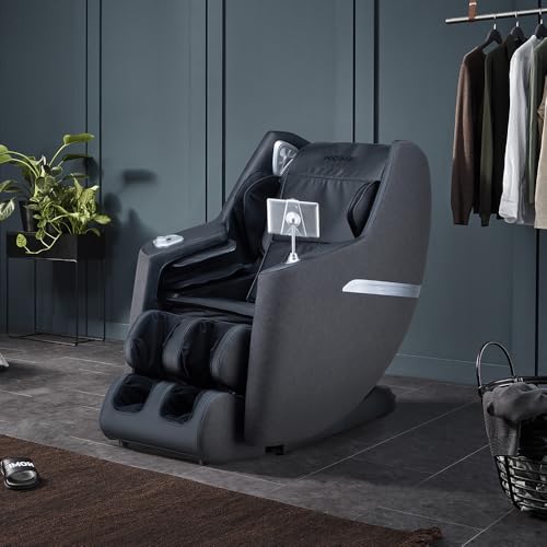 Home Deluxe Massagesessel CORVIA mit Premium Webstoffpolsterung - Anthrazit I Wärmefunktion, Zero-Gravity-Funktion, für Rücken und Nacken – Bild 3