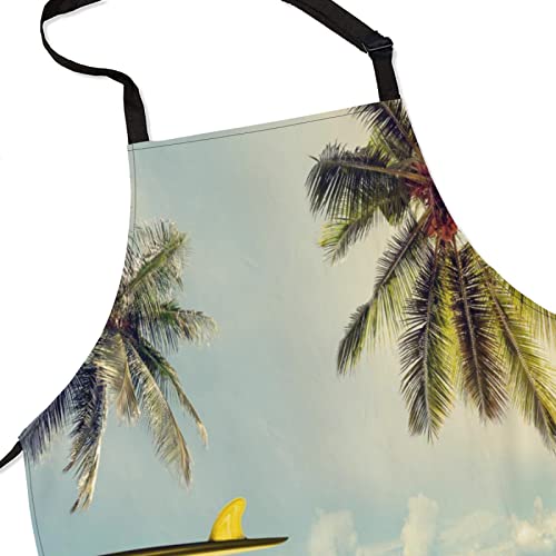 Laoenp Geometric Tree Aprons For Women No Pocket,Spotted Striped Sublime,Unisex Apron No Pocket,Machine Washable For Kitchen Crafting Bbq Drawing - 29 * 27 In,Pale Green And Brown #TOP4