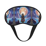 Astral Adventure - Mascherina oscurante per dormire, con stampa di avventure, blocco della luce, confortevole, ideale per viaggi, campeggio, meditazione e yoga