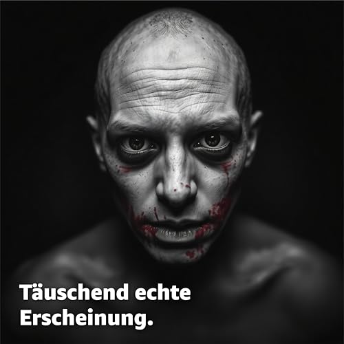 Schwarz Farbige Linsen & Geprüfte Kontaktlinsen - Grußlige Tageslinsen für Halloween & Fasching - ohne Stärke - Vampir & Dracula (1 Paar / 2 Stück)(Schwarz)