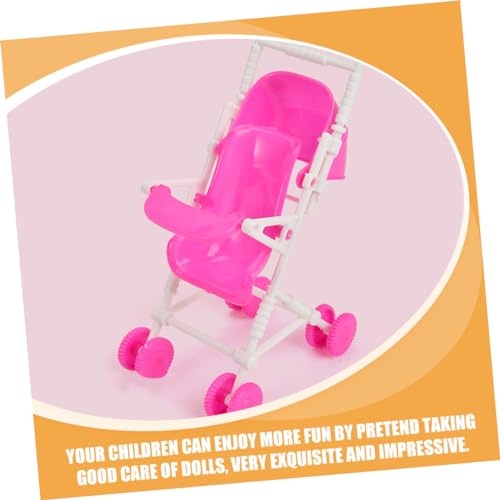 Mikinona 2 Stück Teiliges Puppenwagen aus Leichtem Detailgetreues Modell für Puppenhaus Deko und Rollenspiel Fördert Hand Auge Koordination bei Kindern Langlebig und Sicher für Kleinkinder – Bild 6