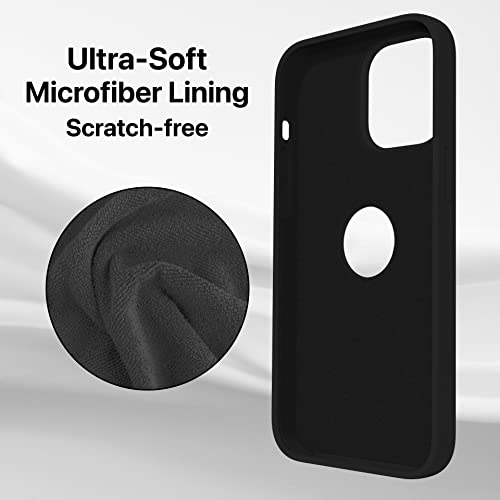 Image of Vaku Luxos Liquid Silicon Logo-Cut for iPhone 14 Plus Cover Case, Soft TPU, Shockproof, Scratch Resistant, 6 Feet Drop Protection, Compatible with iPhone 14 Plus Back Cover - Black
