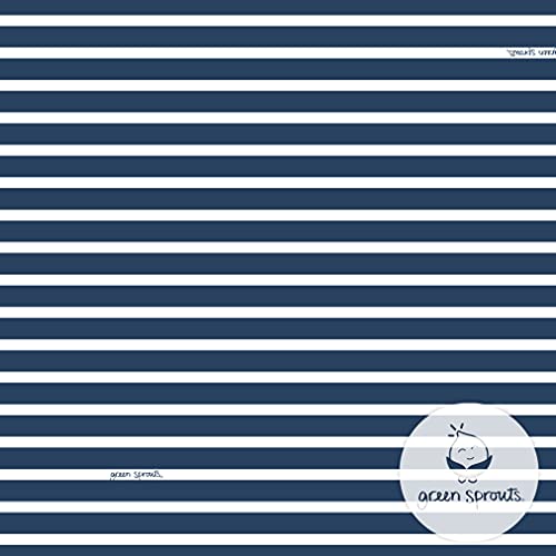 green sprouts Snap Reusable Absorbent Swimsuit Diaper, Navy Stripe, 6 Months