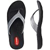 Okabashi Marina Flip Flops (متوسط / 6.5-7.5 B (M) الولايات المتحدة ، أسود / فضي)