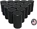 30 Dram “Squeeze Pop Top” Medium Prescription Vials/Bottle for All Your Pills or Herbs (20 Pieces) (Black)