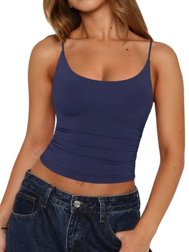 REORIA Women's Sexy Scoop Neck Tank Top Summer Sleeveless Cute Y2K Cami Tops Basic Going Out Crop Shirt3