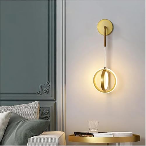 Lampe murale à LED moderne applique minimaliste or noir luminaire salon chambre