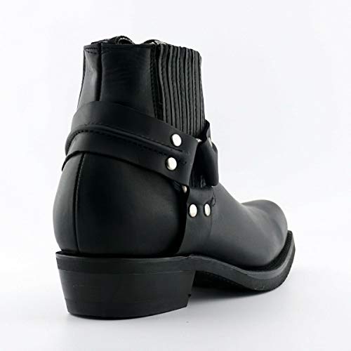Grinders Unisex Renegade LO Leather Cowboy Western Biker Ankle Boots4