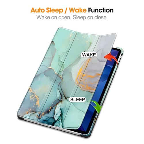 Image of ProElite Case Cover for Realme Pad 3 11.6 inch 2026 Case, Slim Trifold Flip case Cover for Realme Pad 3 11.6 inch 2026 Tablet [Auto Sleep Wake Feature], Marble Green