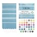 Pestemal Turkish Bath Towels 37x70 %100 CottonTM by Cacala Turquoise