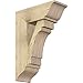Ekena Millwork BKT0806X20X28MRC01RDF Merced Traditional Rough Sawn Bracket w/Offset Brace, Douglas Fir