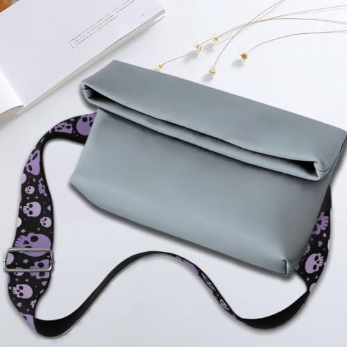 Image of Adjustable Purse Strap for Women, Crossbody Wide Handbag Strap Replacement, Sturdy Bag Strap with Silver Hardware