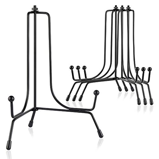 Mocoosy 4pcs Mejoradas Antide Slizantes Hierro Soporte De Exhibición, Metal Placas Poseedor Negro Hierro Caballete Soporte para Exhibición Placas,Foto,Marco, Platos,Tabletas,Arte (6 Pulgadas) | Ya disponible en tu tienda friki favorita! En mundofriki.es!