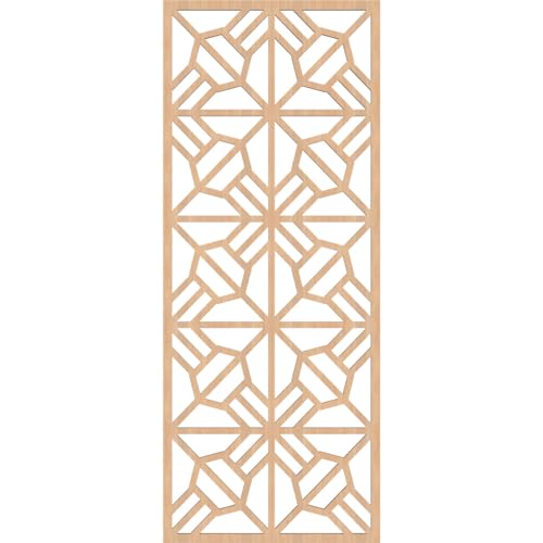 Image of 13 3 /8 inchW x 34 3 /8 inchH x 1 /4 inchT Auburn Decorative Fretwork Wood Wall Panels, Hickory