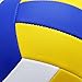 Magicorange Volleyball, 6 Pack Official Size 5 Soft Touch Recreational Volleyballs- PU Leather Indoor Outdoor Volleyballs for Beach Play, Game,Gym,Training -Includes Ball Pump (Blue Yellow)