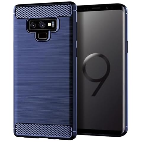 Sidande Case for Galaxy Note 9 Case, Samsung Note 9 SM-N960F Case, Ultra Slim Phone Cover with Shock-Absorption Carbon Fiber TPU Rubber Protective Cases for Samsung Galaxy Note 9 Navy Blue Cover