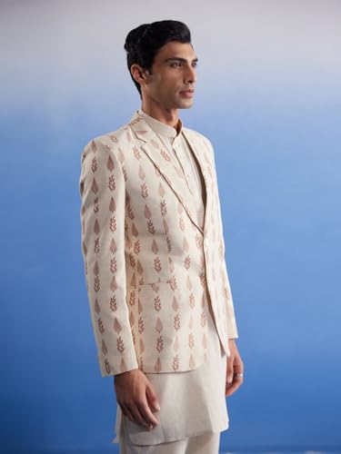Image of Shvaas By Vastramay Men's Off Printed Blazer