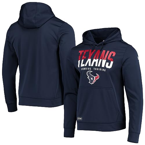 New Era Men's Navy Houston Texans Combine Authentic Big Stage Pullover Hoodie