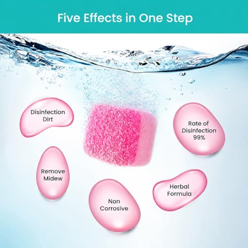 Image of Washing Machine Cleaner Tablets (18 Tablets) | Drum & Pipe Deep Cleaner | Pink Scent | Removes Odour, Limescale & Residue | For Front Load & Top Load Fully Automatic Washing Machines
