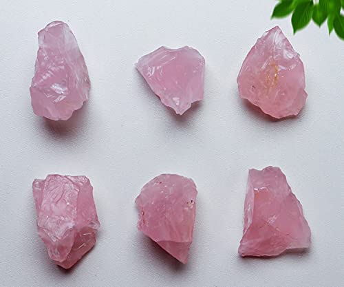 JIC Gem 1 Lb Bulk Rose Quartz Crystals from Brazil Raw Natural Rough Pink Crystals Stones, for Yoga,Spa,Meditation,DIY Decorative - Thumbnail 4