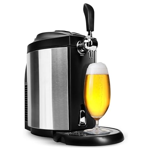 Clatronic Bierzapfanlage | handelsübliche Bierfässer | 5 Liter Bierzapfanlage | mit Kühlung von 2°C-12°C | Zapfanlage mit LED-Display | inkl. 3x CO2-Patronen | komfortable Temperaturreglung | BZ 3740