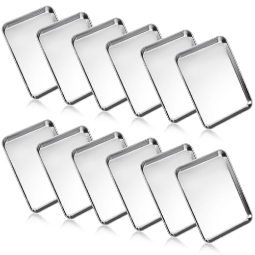Plaque de cuisson inox antiadhésive de qualité supérieure - Lot de 12