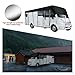 All Seasons 210D Motorhome Camper Tarp Cover RV Roof Cover Canopy Tarpaulin Waterproof Dust-Proof Sunshade Anti-UV Protection Full Car Cover